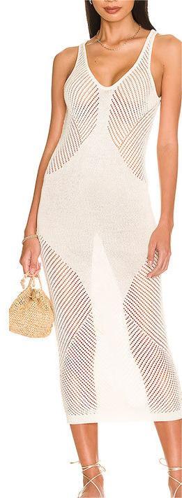 Vest-Style Knitted Dress Sexy Hollow Out Cutout Beach Dress Seaside Vacation Bikini Jacket Swimsuit Sun Protection Clothing - Divinerebel