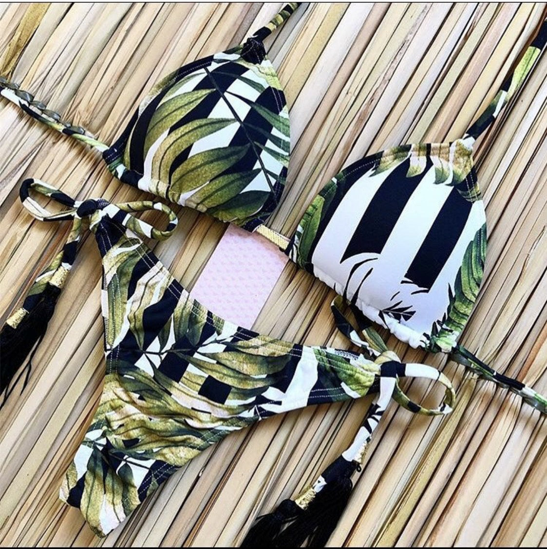 Printed Bikini  New Tied Swimsuit - Divinerebel